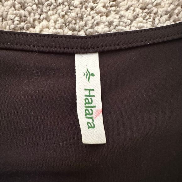 Halara black short sleeve wrap-front top size L NWT - Picture 5 of 14